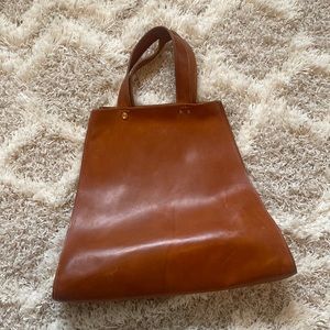 Love stitch leather purse